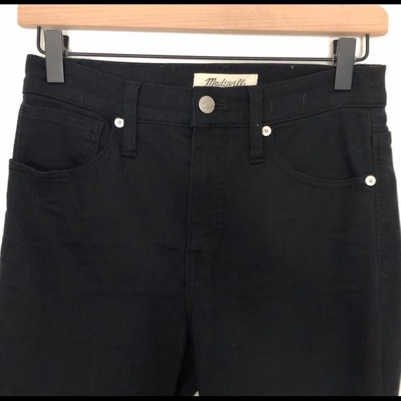 Madewell 9" High Rise Skinny Jeans Black J6547 Size 26 - Picture 3 of 7